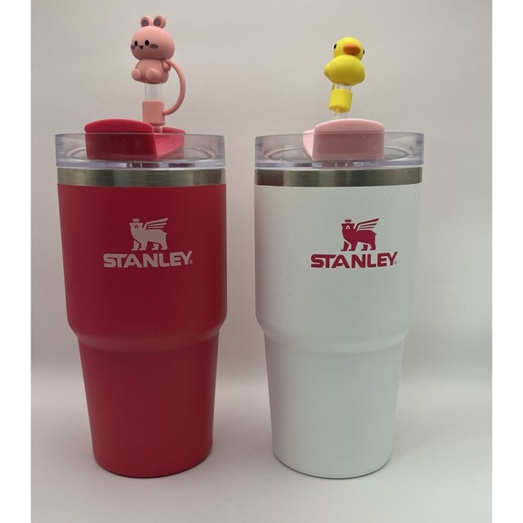 Stanley 2 pack 20oz Stainless Steel H2.0 Flowstate Tumblers - Pink Vibes/White - Picture 1 of 10
